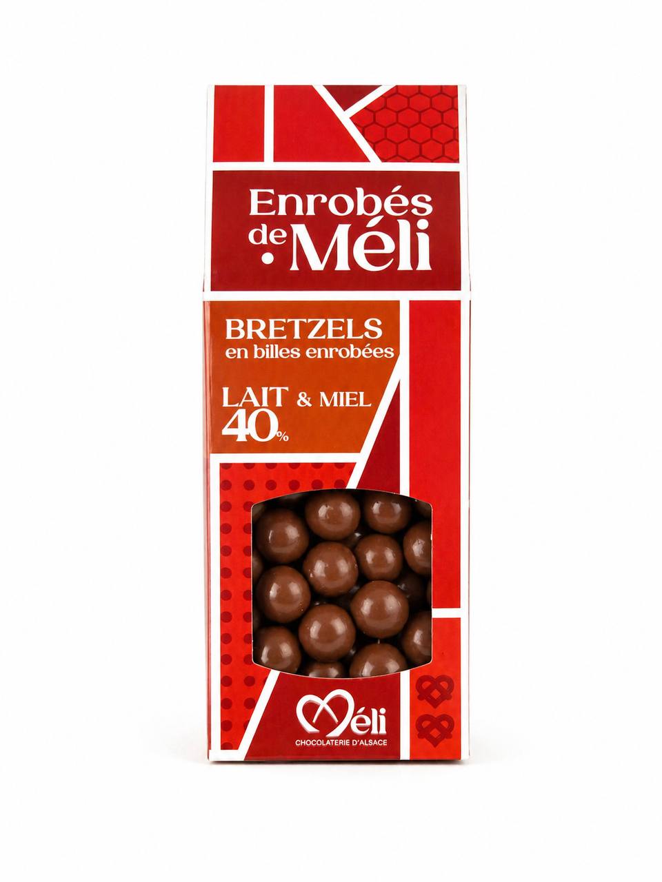 Enrobés de Méli - Billes de bretzels au chocolat au lait 40% et miel