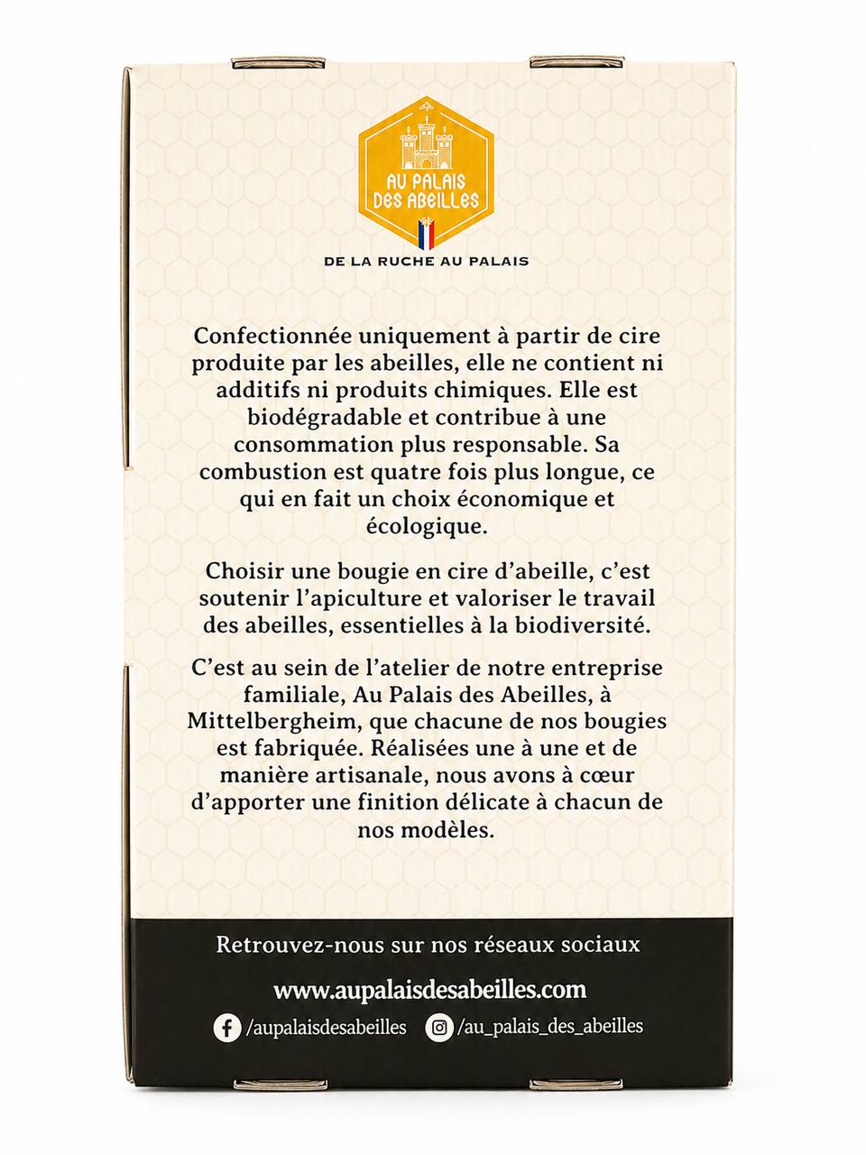 Coffret bougie artisanale – 100 % cire d'abeille