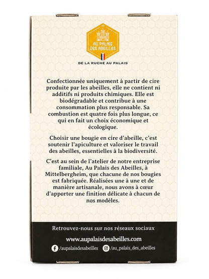 Coffret bougie artisanale – 100 % cire d'abeille